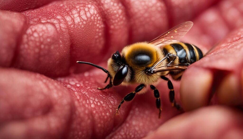 Bienenstich Stachel entfernen
