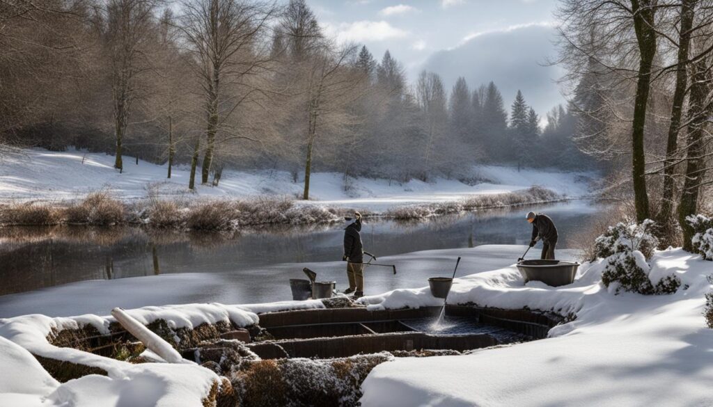 Winterpflege Zinkwanne Teich Winterpflege Zinkwanne Teich