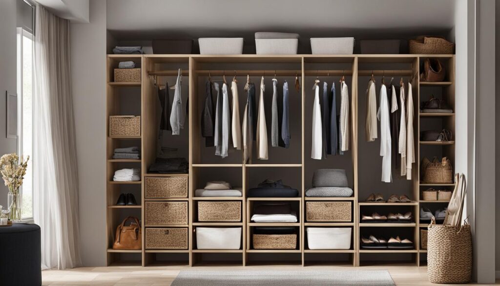 platzsparende garderobe