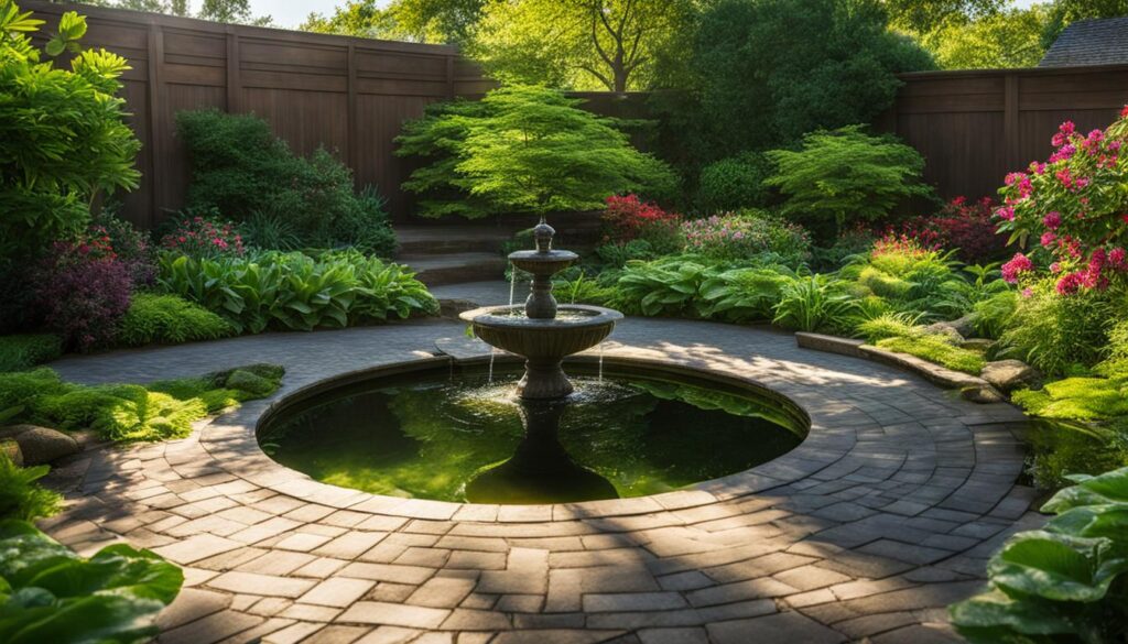 Standort Gartenbrunnen